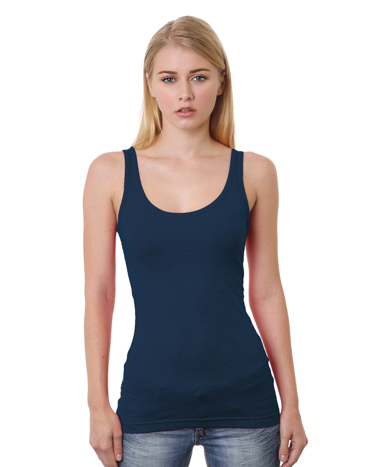 Junior's 4.2 oz., Fine Jersey Tank Top