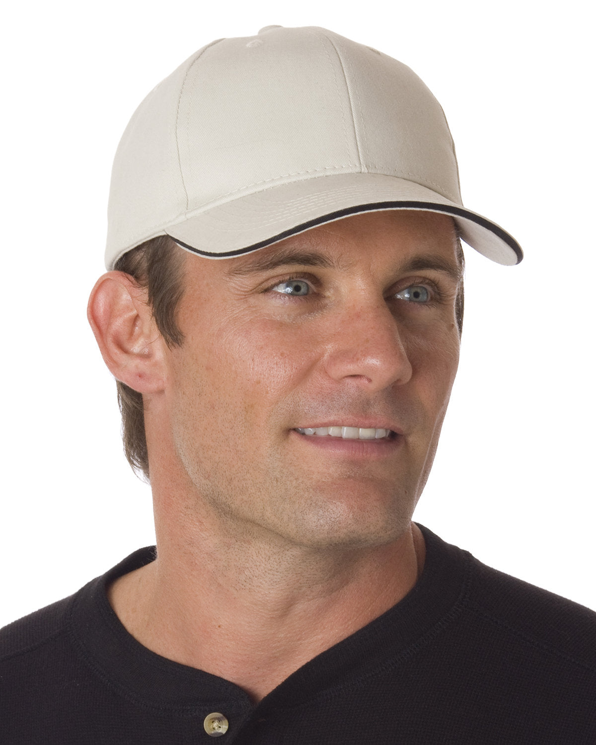 100% Brushed Cotton Twill Structured Sandwich Cap