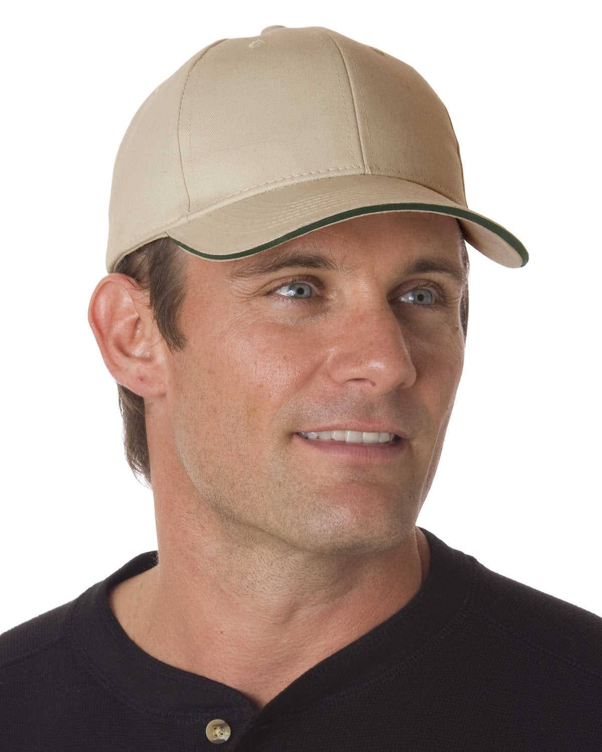 100% Brushed Cotton Twill Structured Sandwich Cap