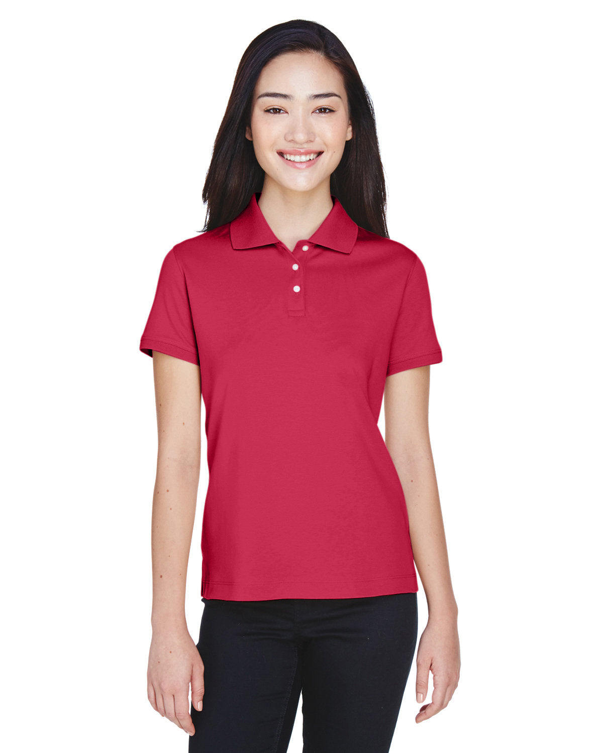 Elegant Simplicity: Devon & Jones Ladies' Solid Perfect Pima Interlock Polo