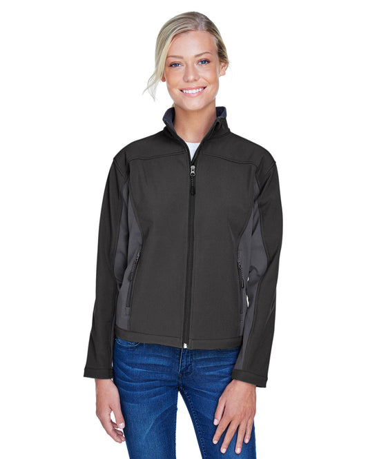 Chic Contrast: Devon & Jones Ladies' Soft Shell Colorblock Jacket