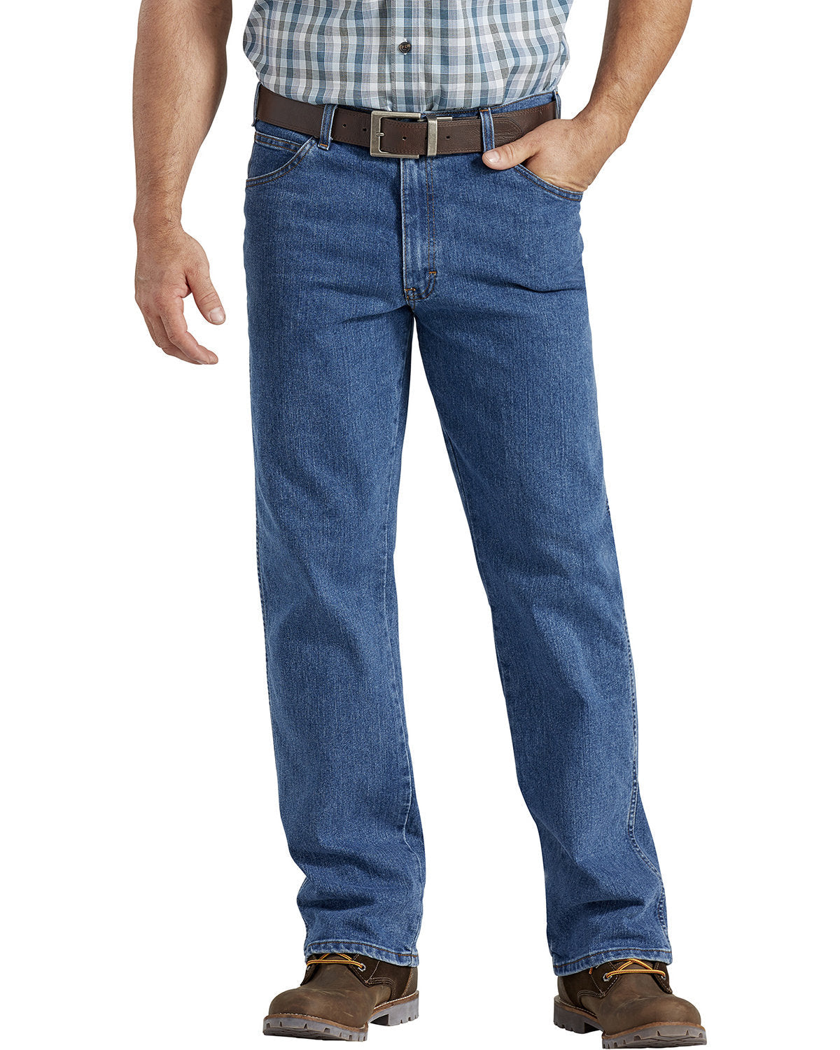 Dickies Men's FLEX Active Waist 5-Pocket Relaxed Fit Jean DD220