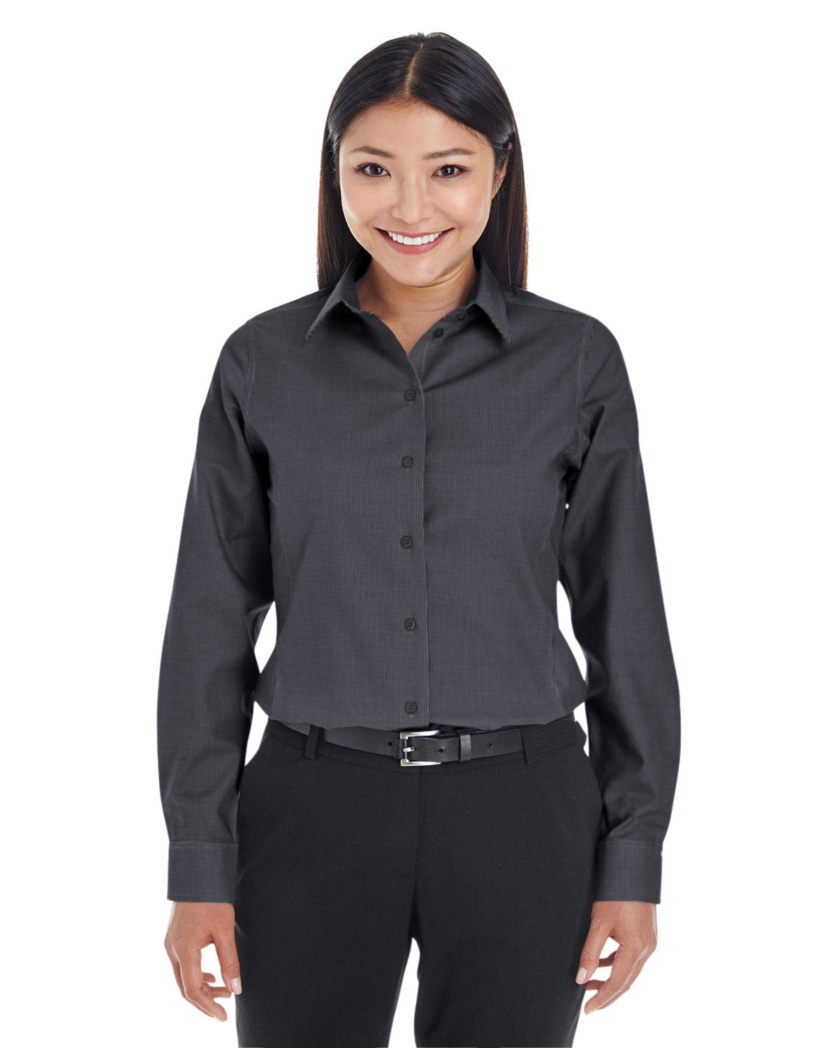 Elevate Your Elegance with the Devon & Jones Ladies' Crown Woven CollectionÂ® Royal Dobby Shirt