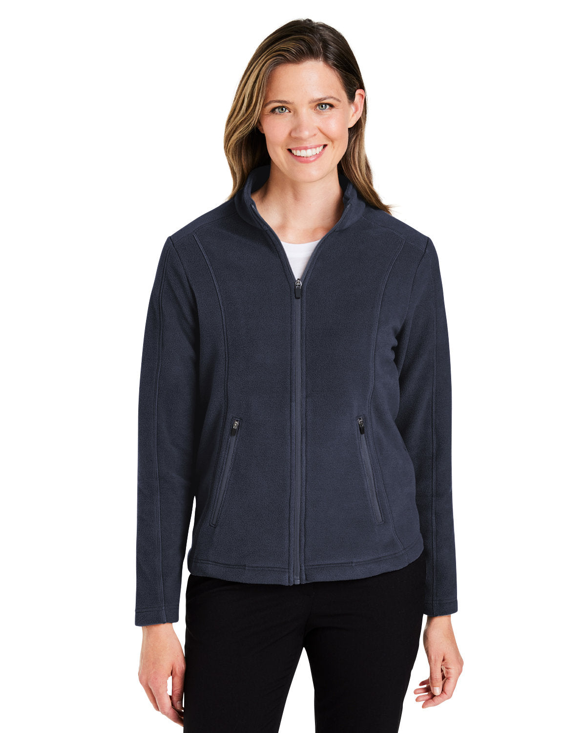 Elegant Coziness: Devon & Jones Ladies' CrownLux Performanceâ„¢ Fleece Full-Zip Jacket