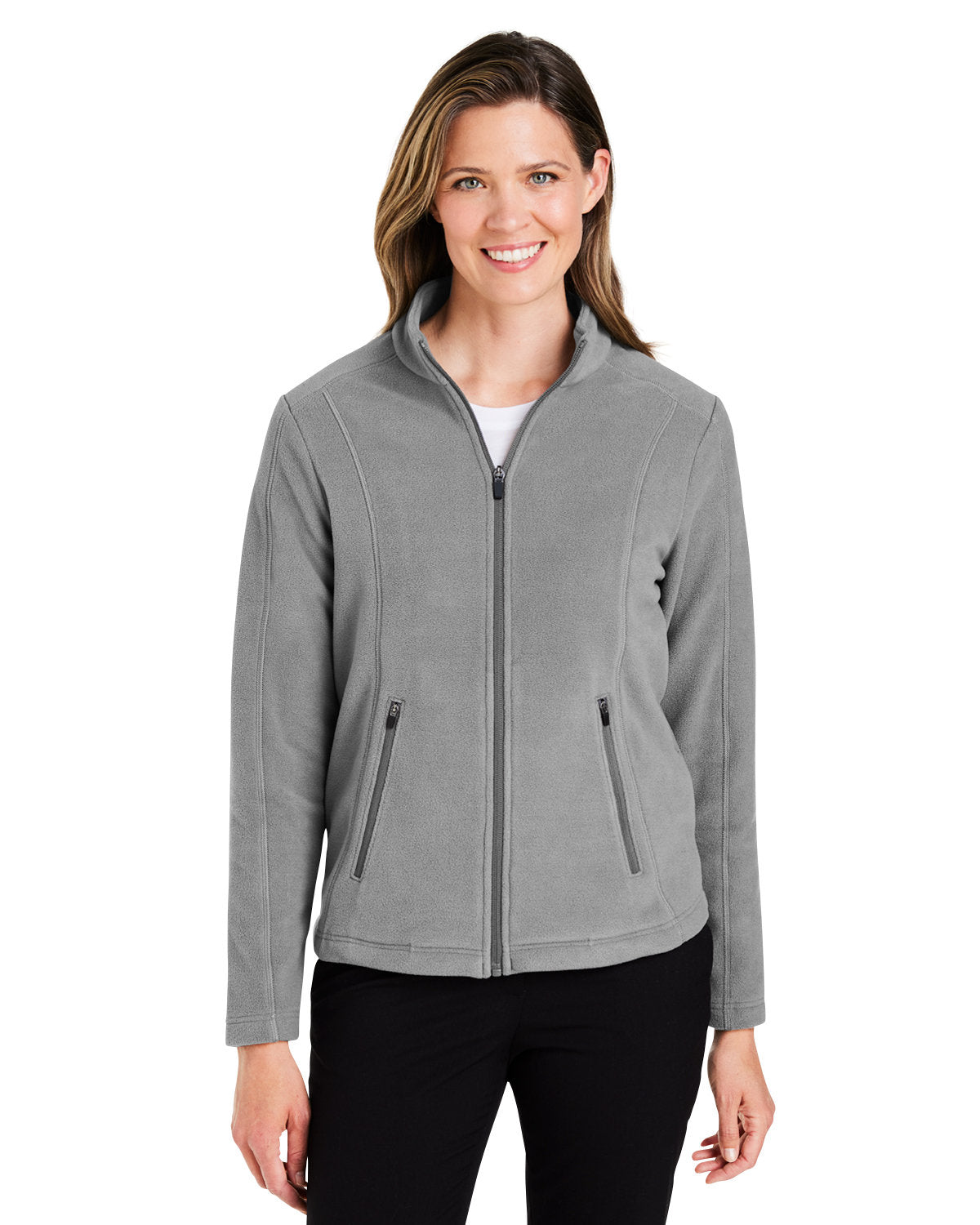 Elegant Coziness: Devon & Jones Ladies' CrownLux Performanceâ„¢ Fleece Full-Zip Jacket