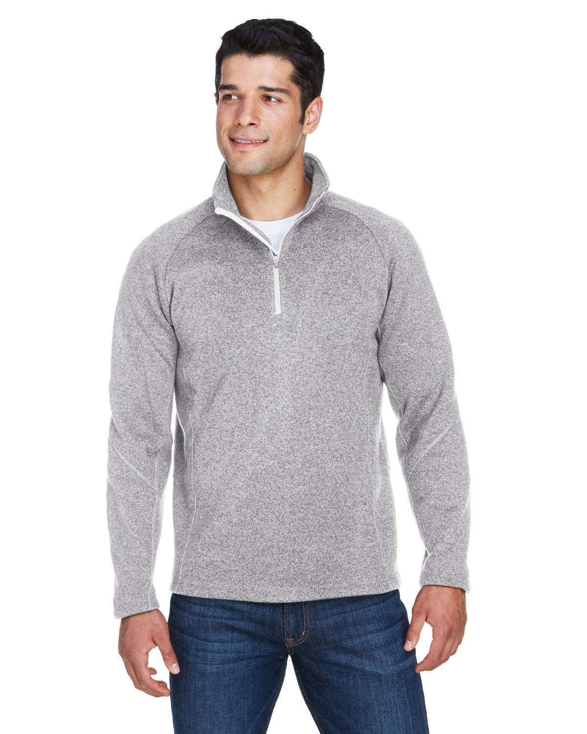 Classic Comfort: Devon & Jones Adult Bristol Sweater Fleece Quarter-Zip