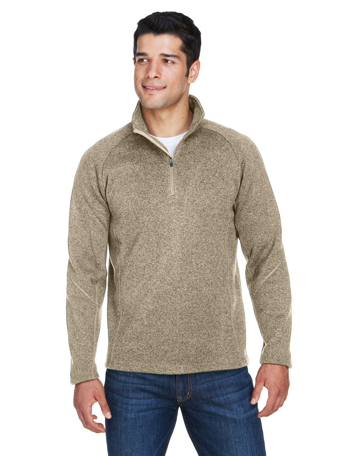 Classic Comfort: Devon & Jones Adult Bristol Sweater Fleece Quarter-Zip
