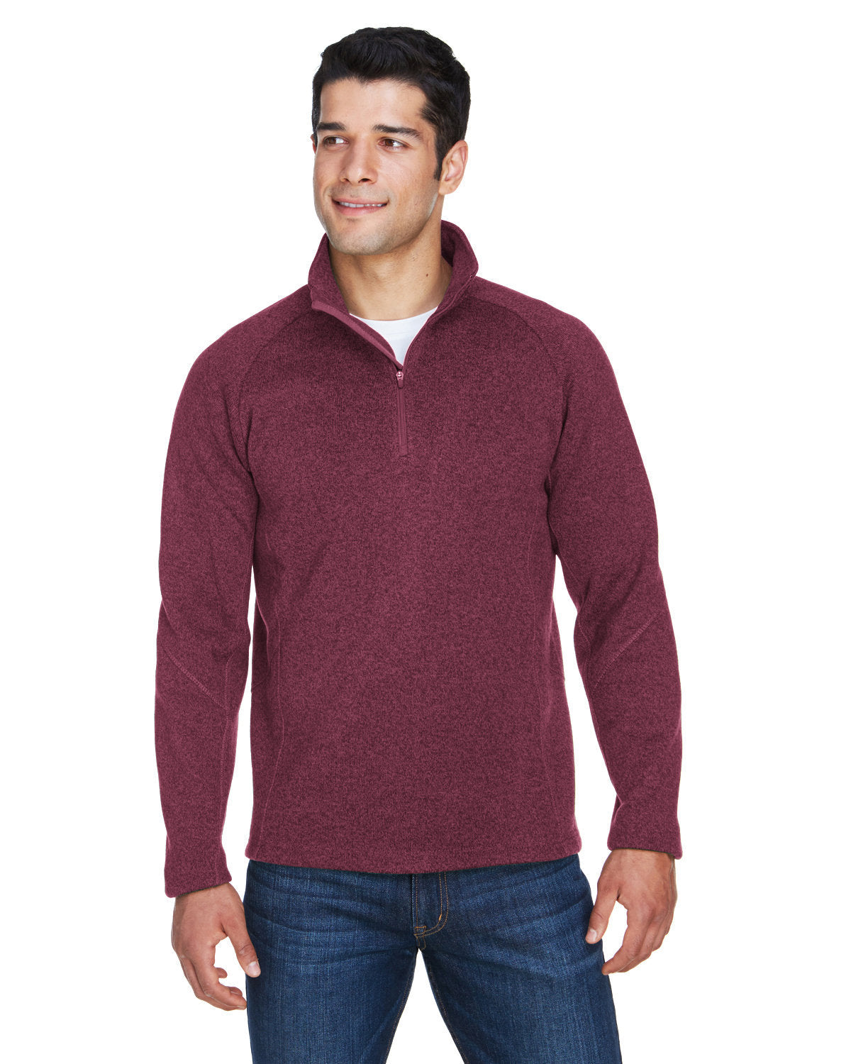Classic Comfort: Devon & Jones Adult Bristol Sweater Fleece Quarter-Zip