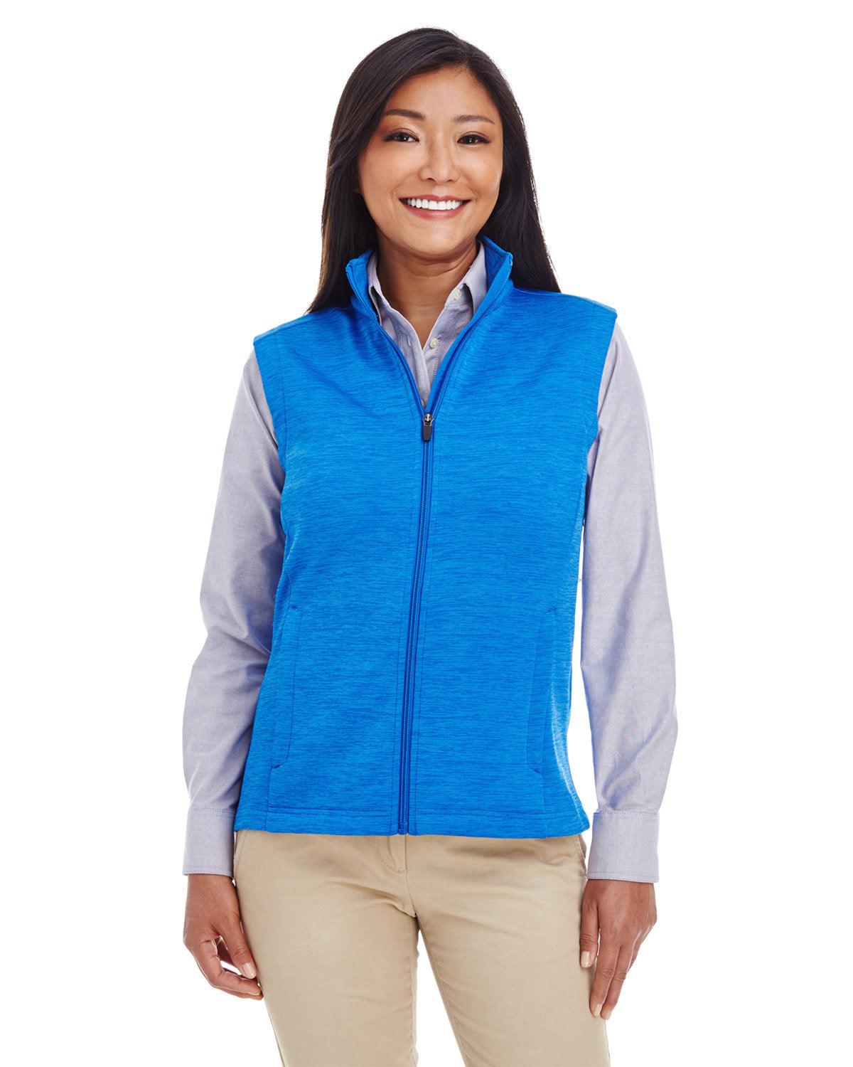 Effortless Elegance: Devon & Jones Ladies' Newbury MÃ©lange Fleece Vest