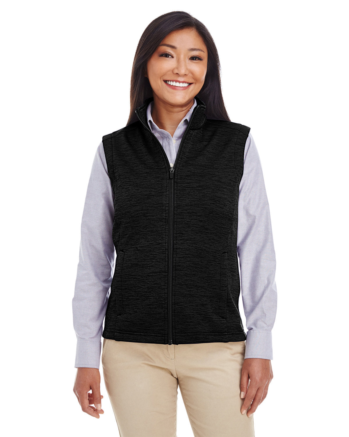 Effortless Elegance: Devon & Jones Ladies' Newbury MÃ©lange Fleece Vest