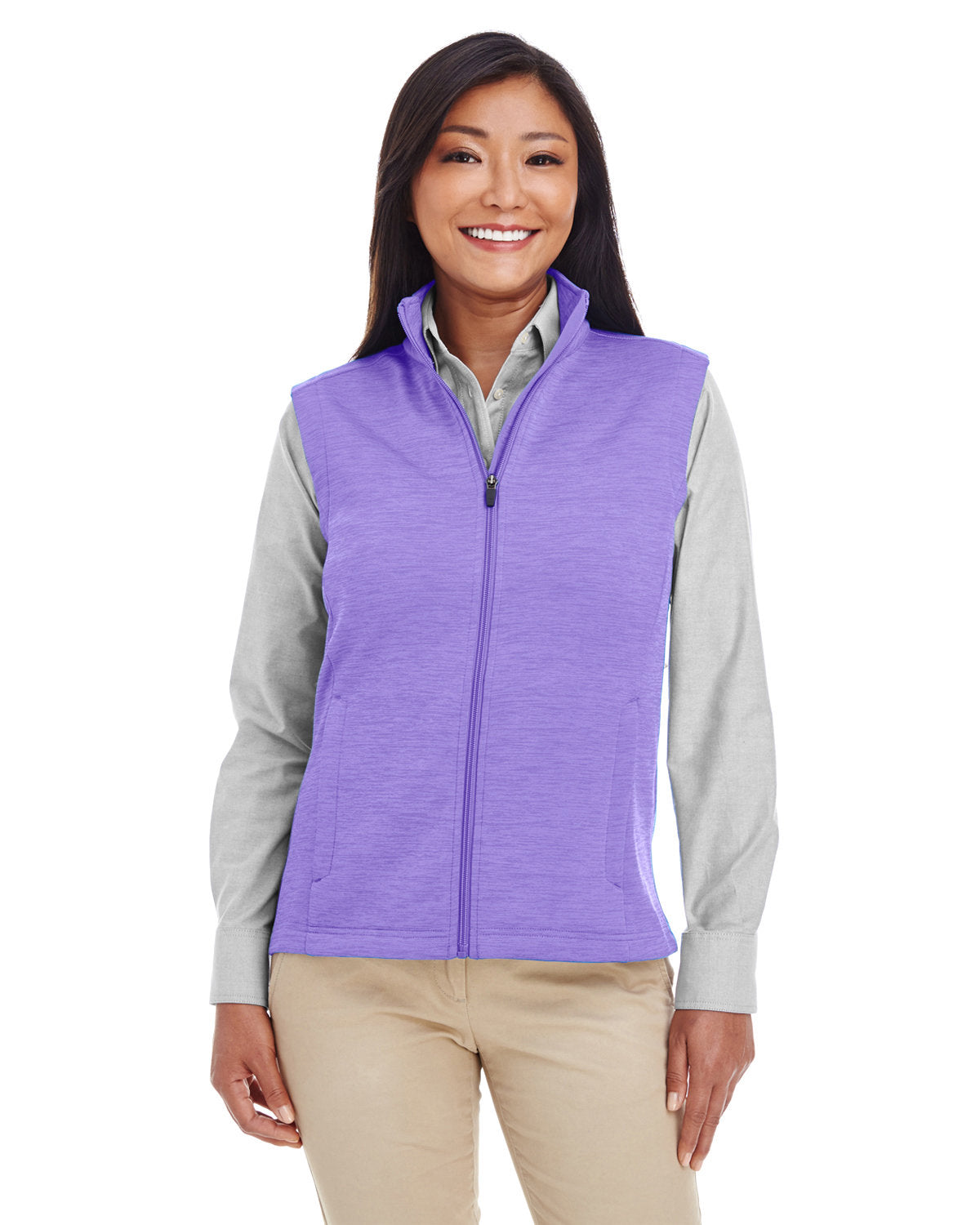 Effortless Elegance: Devon & Jones Ladies' Newbury MÃ©lange Fleece Vest