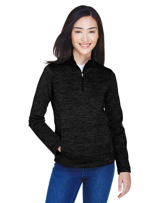 Effortless Elegance: Devon & Jones Ladies' Newbury MÃ©lange Fleece Quarter-Zip Pullover