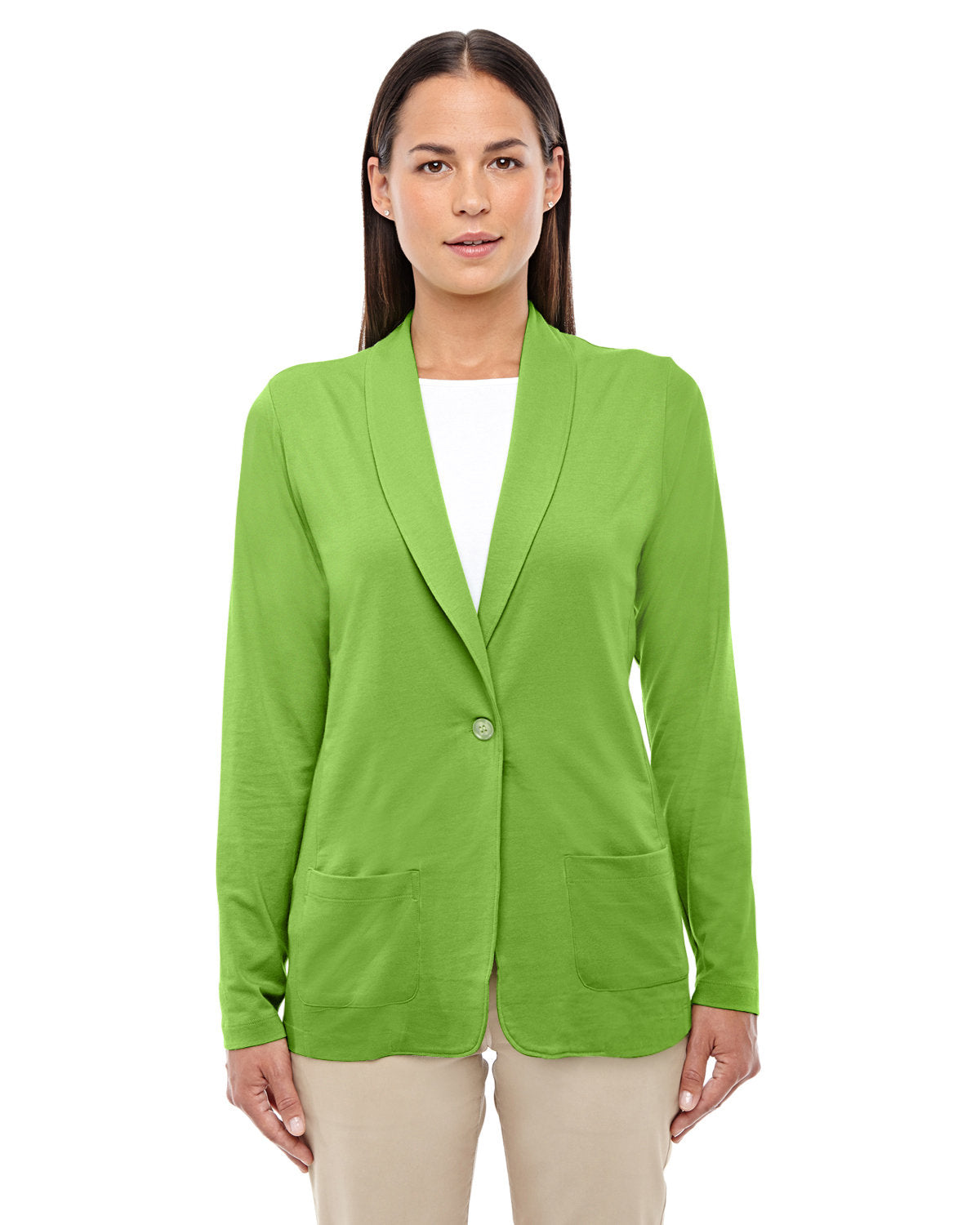 Elegant Drapery: Devon & Jones Ladies' Perfect Fitâ„¢ Shawl Collar Cardigan