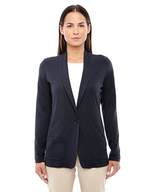 Elegant Drapery: Devon & Jones Ladies' Perfect Fitâ„¢ Shawl Collar Cardigan
