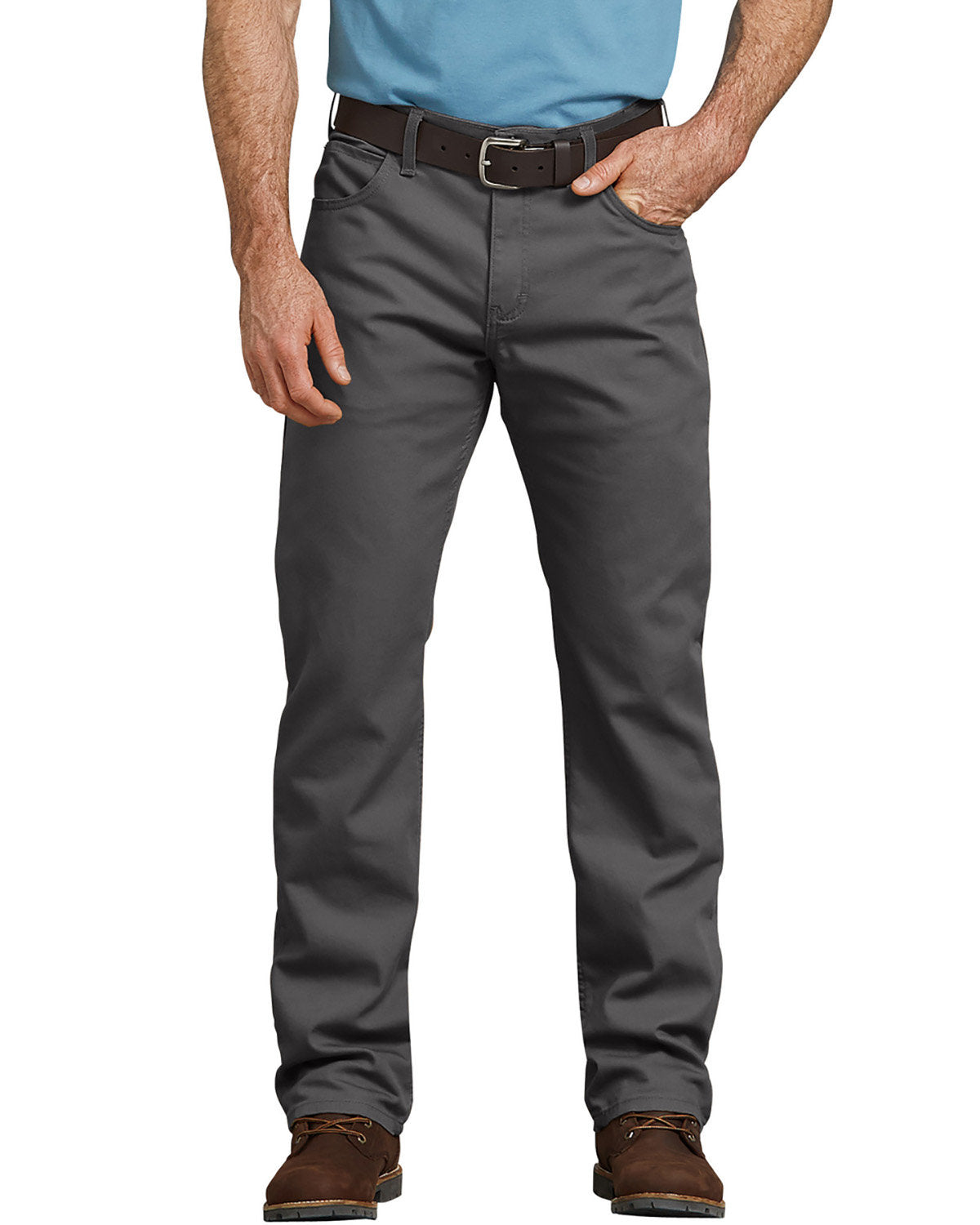 Dickies Men's FLEX Regular Fit Straight Leg Tough Maxâ„¢ Duck 5-Pocket Pant DP803