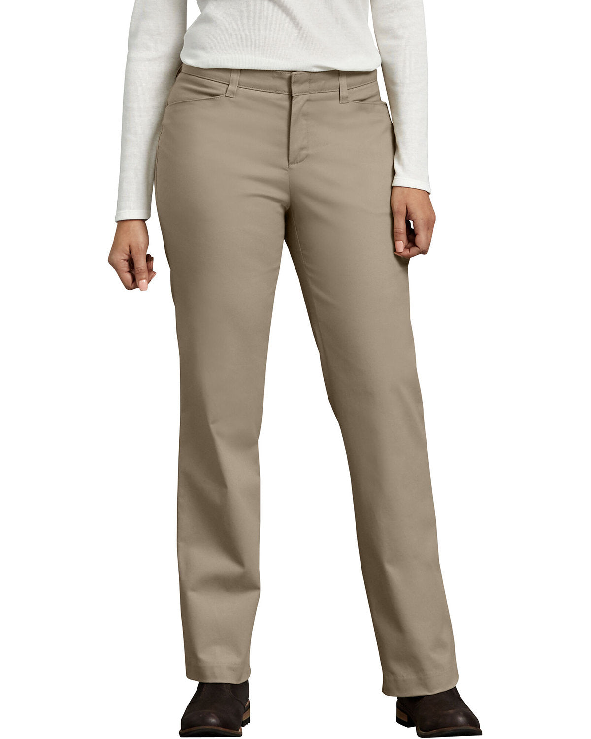 Dickies Ladies' Curvy Fit Straight Leg Flat Front Pant FP342