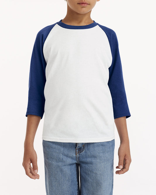 Gildan Youth Heavy Cotton 3/4-Raglan Sleeve T-Shirt G570B