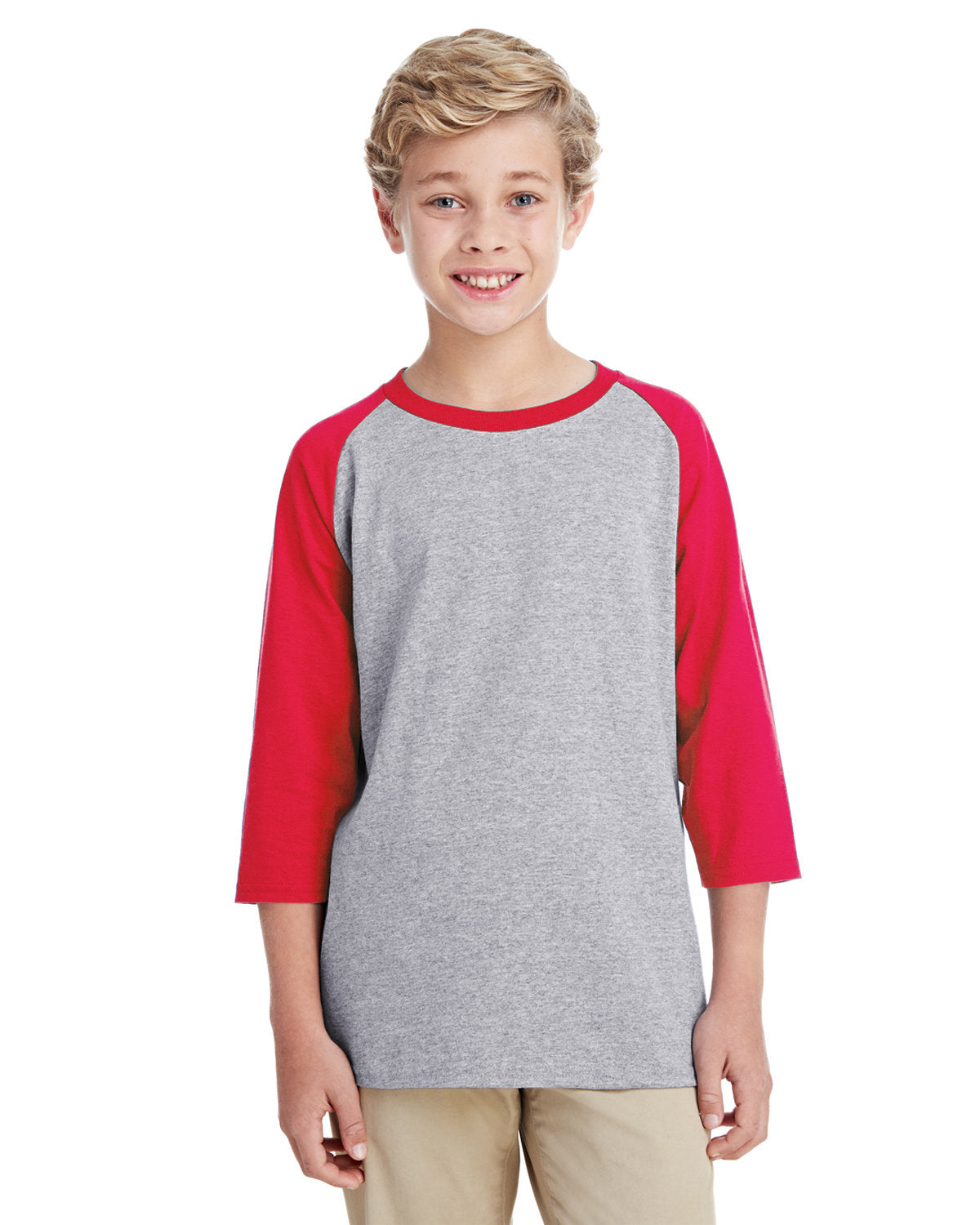 Gildan Youth Heavy Cotton 3/4-Raglan Sleeve T-Shirt G570B