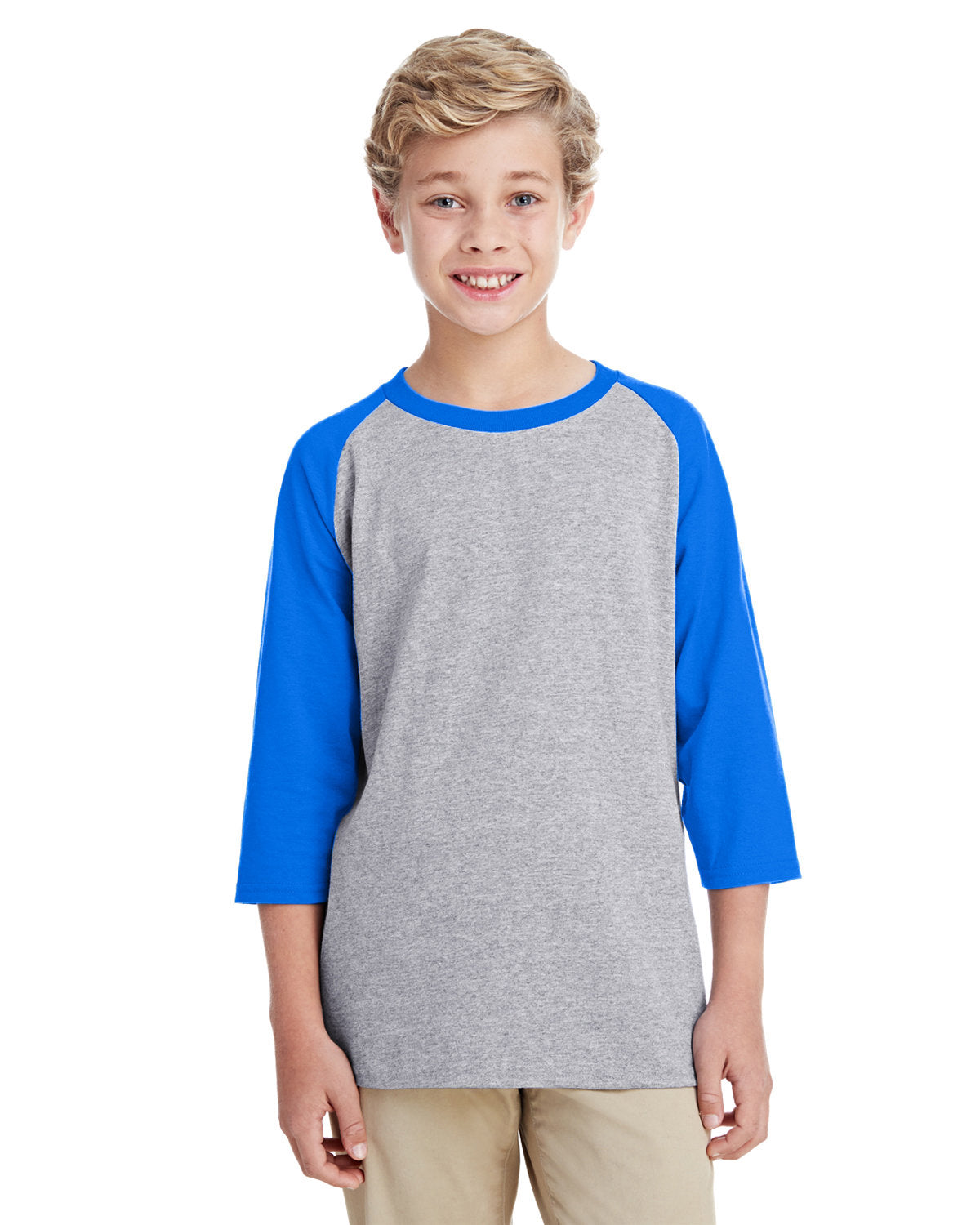 Gildan Youth Heavy Cotton 3/4-Raglan Sleeve T-Shirt G570B