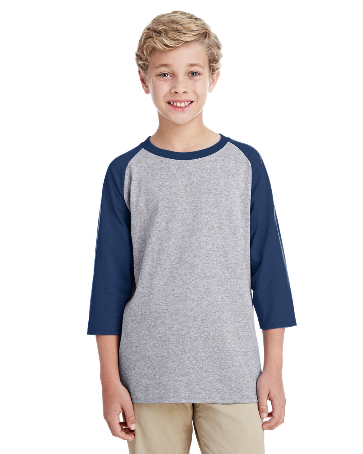 Gildan Youth Heavy Cotton 3/4-Raglan Sleeve T-Shirt G570B