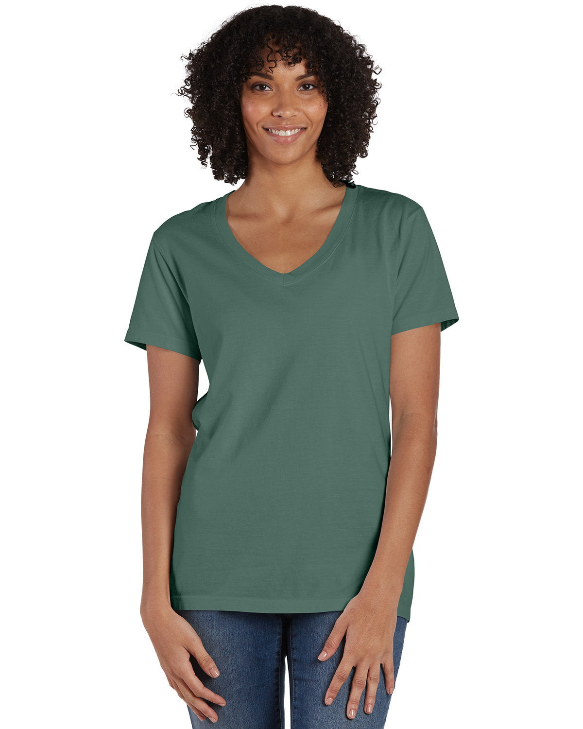 ComfortWash by Hanes Ladies' V-Neck T-Shirt GDH125
