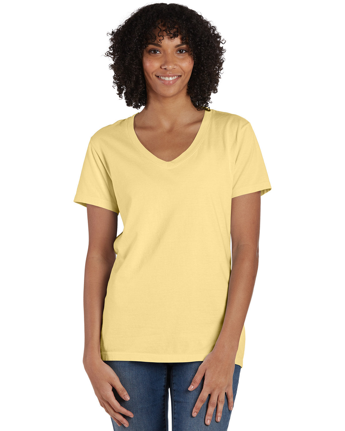 ComfortWash by Hanes Ladies' V-Neck T-Shirt GDH125