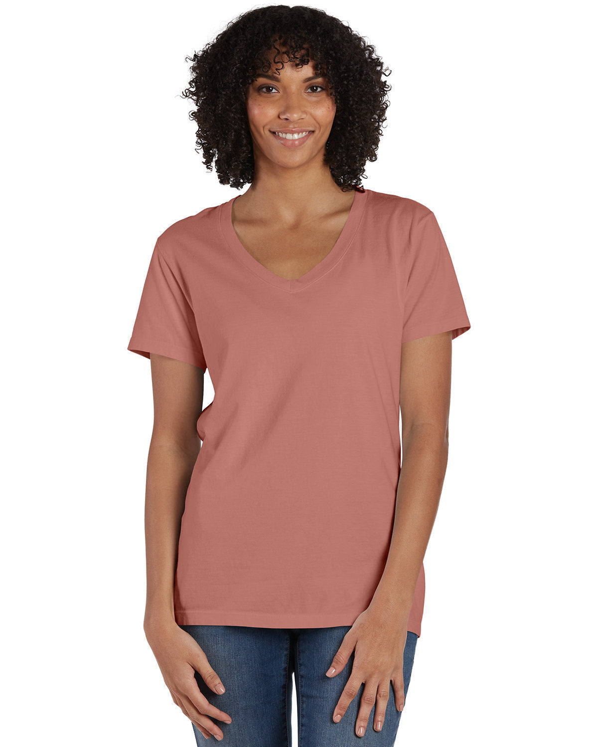 ComfortWash by Hanes Ladies' V-Neck T-Shirt GDH125