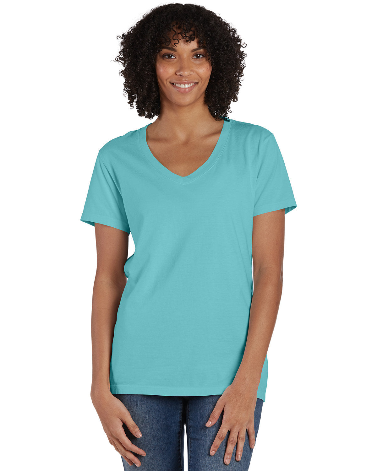 ComfortWash by Hanes Ladies' V-Neck T-Shirt GDH125