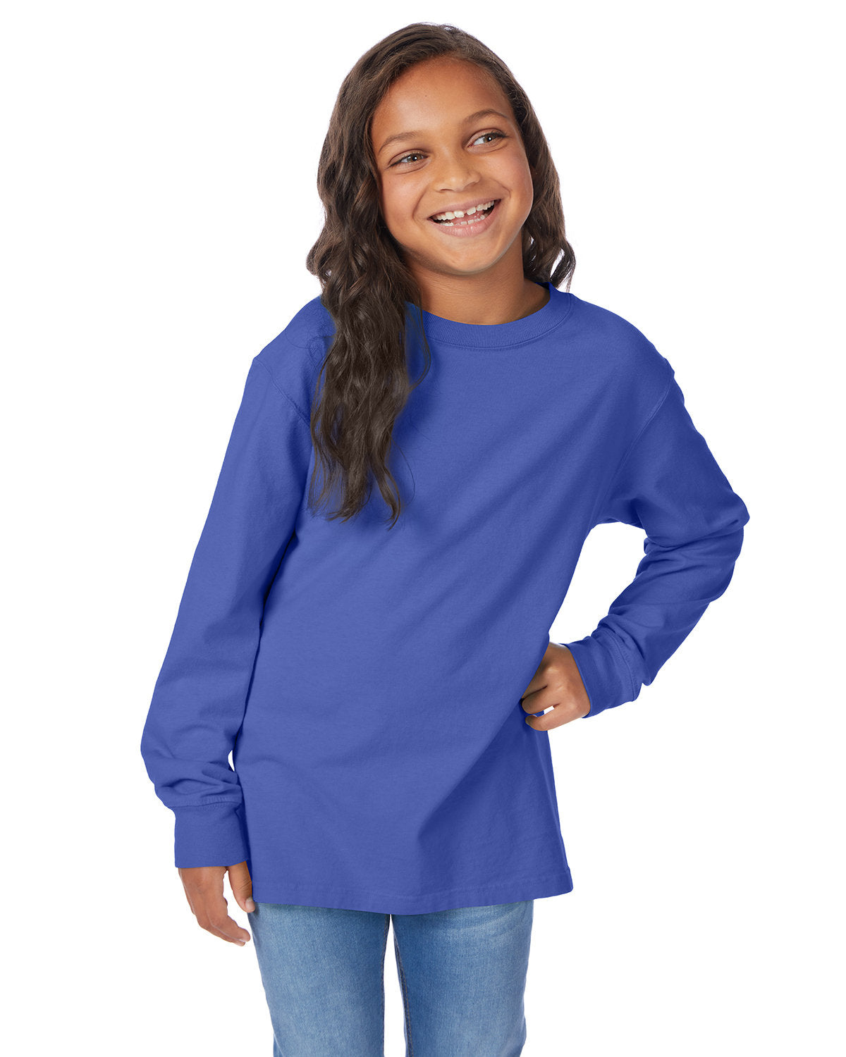 ComfortWash by Hanes Youth Crew Long-Sleeve T-Shirt GDH275