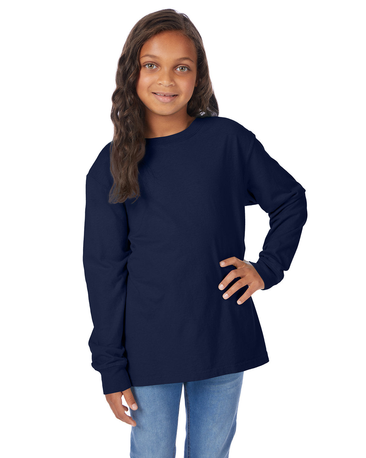 ComfortWash by Hanes Youth Crew Long-Sleeve T-Shirt GDH275