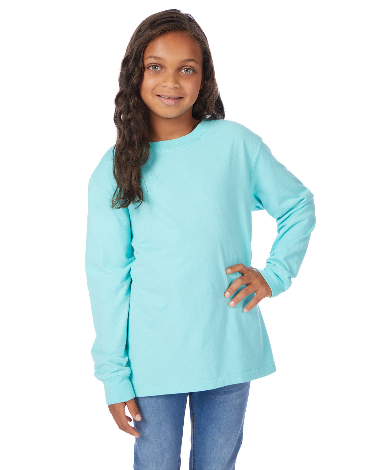 ComfortWash by Hanes Youth Crew Long-Sleeve T-Shirt GDH275