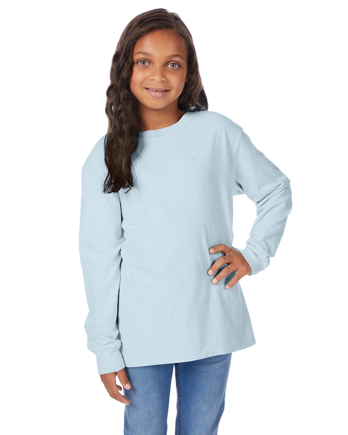 ComfortWash by Hanes Youth Crew Long-Sleeve T-Shirt GDH275