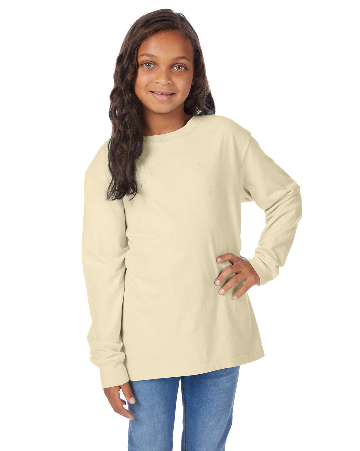 ComfortWash by Hanes Youth Crew Long-Sleeve T-Shirt GDH275