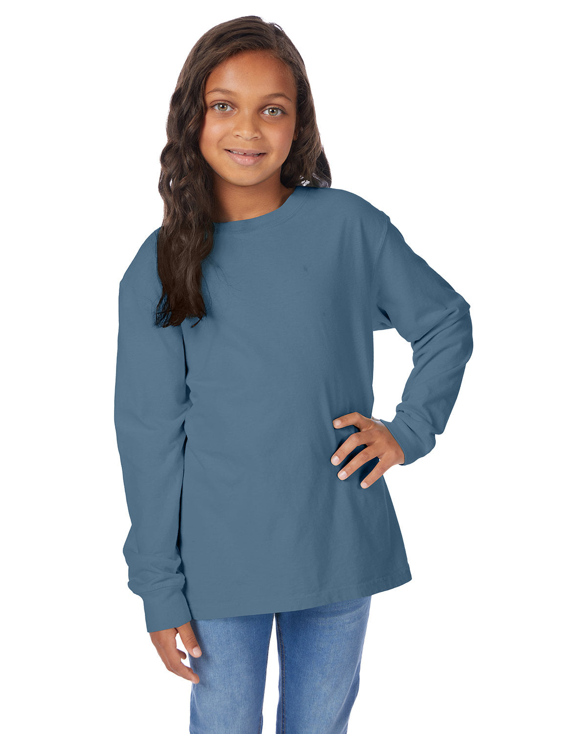 ComfortWash by Hanes Youth Crew Long-Sleeve T-Shirt GDH275