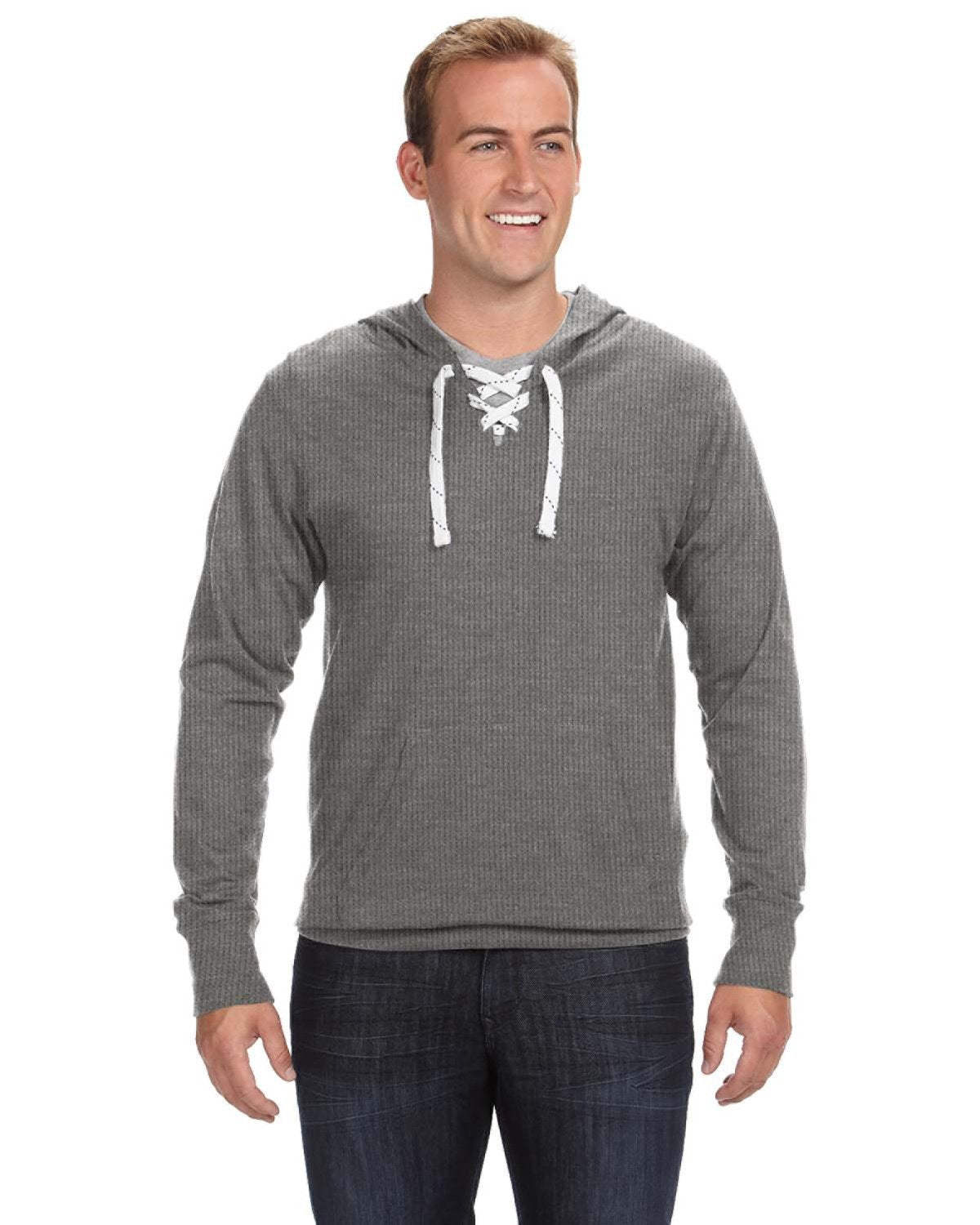 Elevate Your Casual Athletic Look with the J America Adult Sport Lace Jersey Hood