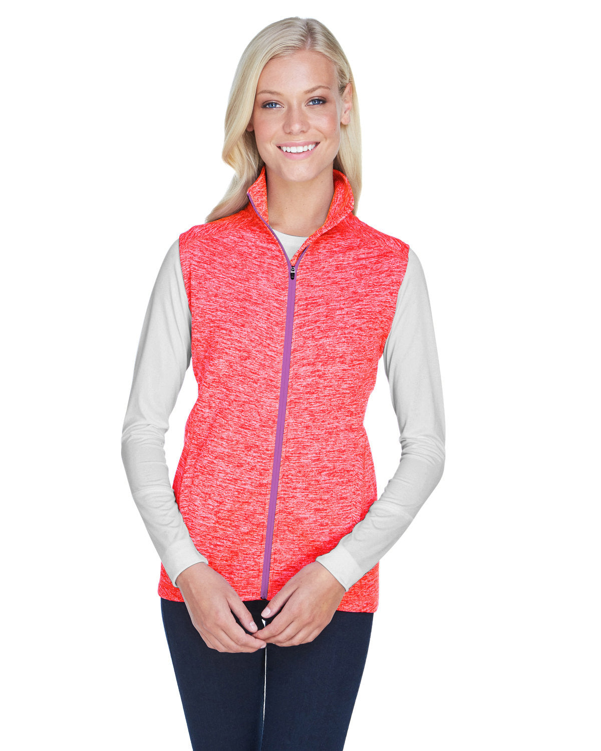 Elevate Your Layering with the J America Ladies' Lasic Cosmic Fleece Vest
