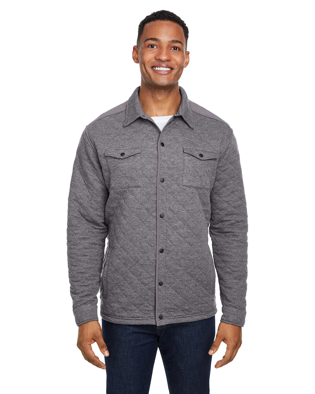 Classic Comfort: J America Adult Quilted Jersey Shirt Jacket