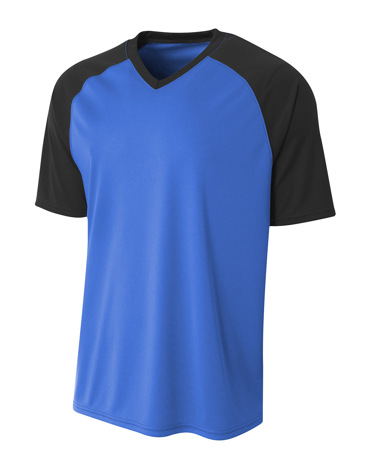 Adult Polyester V-Neck Strike Jersey with Contrast Sleeve
