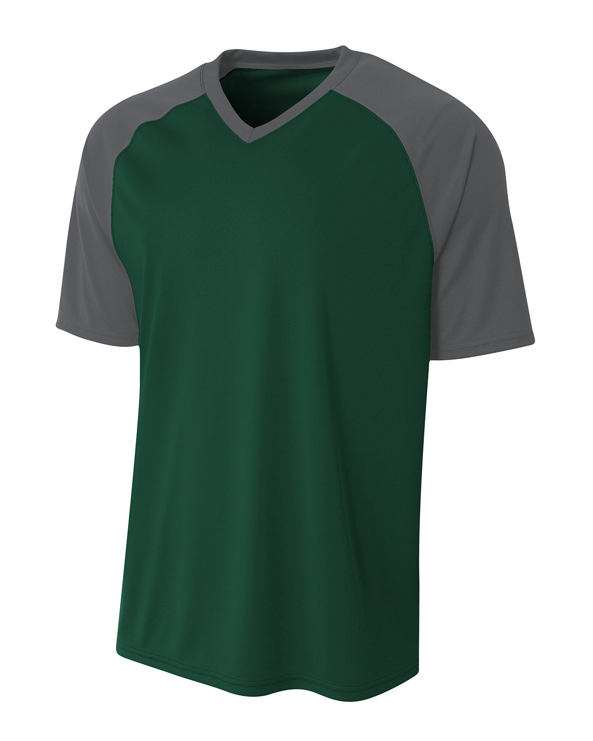 Adult Polyester V-Neck Strike Jersey with Contrast Sleeve