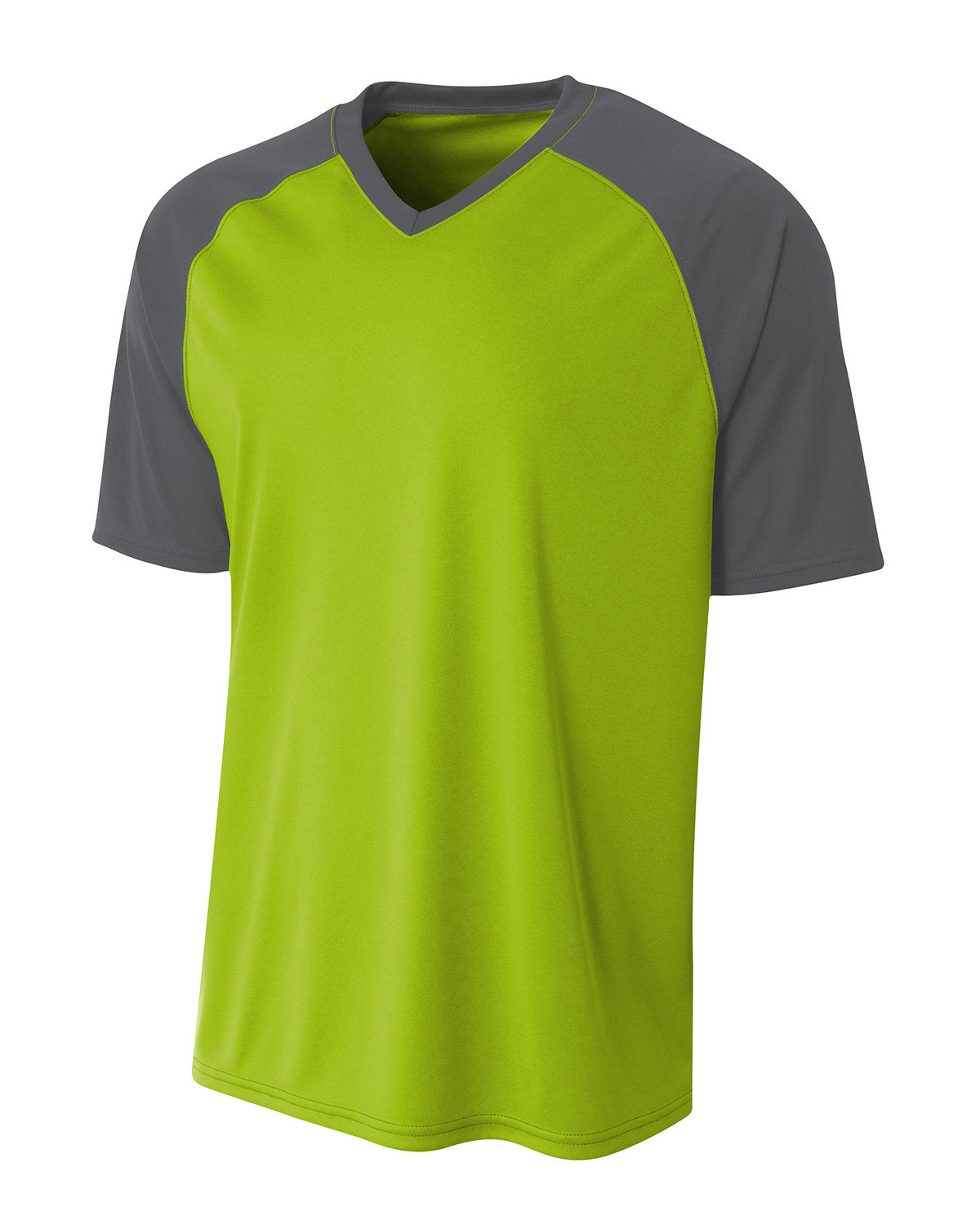 Adult Polyester V-Neck Strike Jersey with Contrast Sleeve