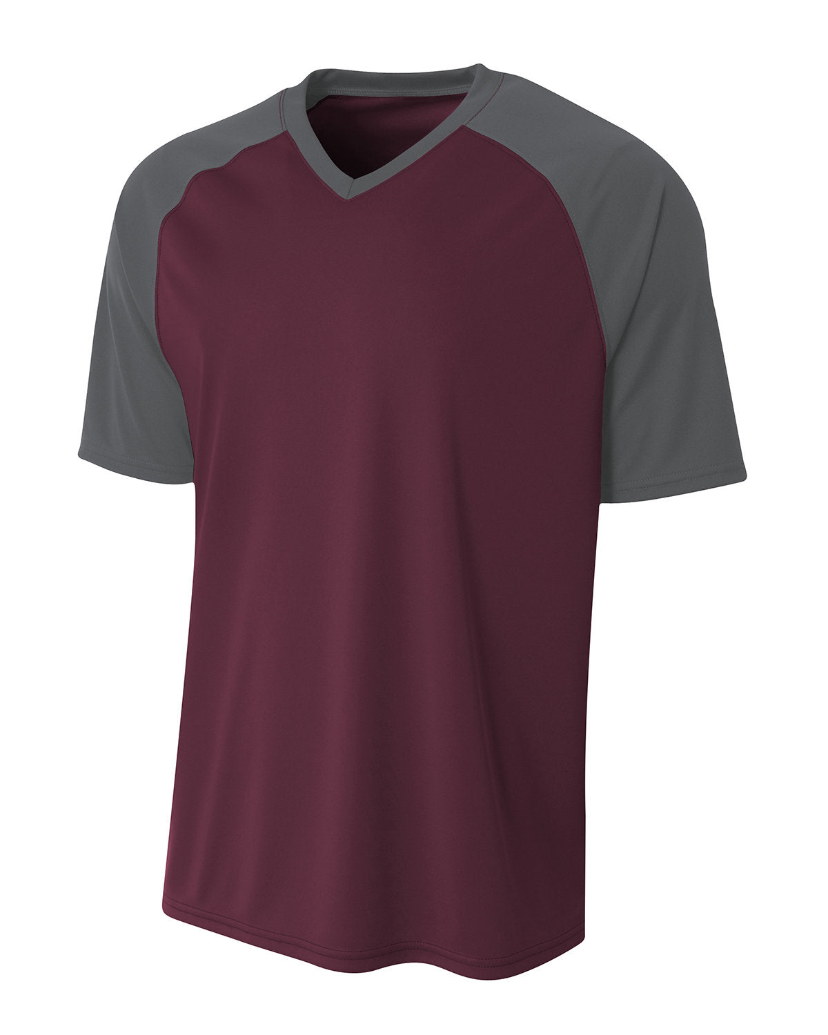 Adult Polyester V-Neck Strike Jersey with Contrast Sleeve