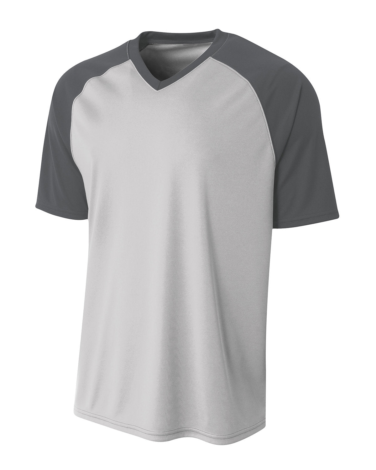Adult Polyester V-Neck Strike Jersey with Contrast Sleeve