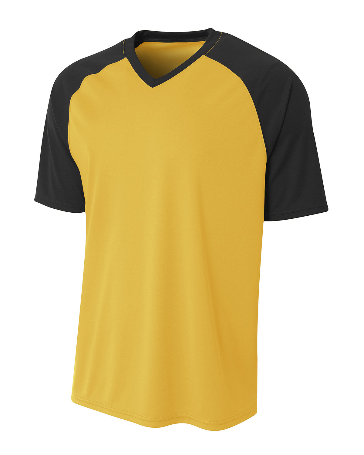 Adult Polyester V-Neck Strike Jersey with Contrast Sleeve
