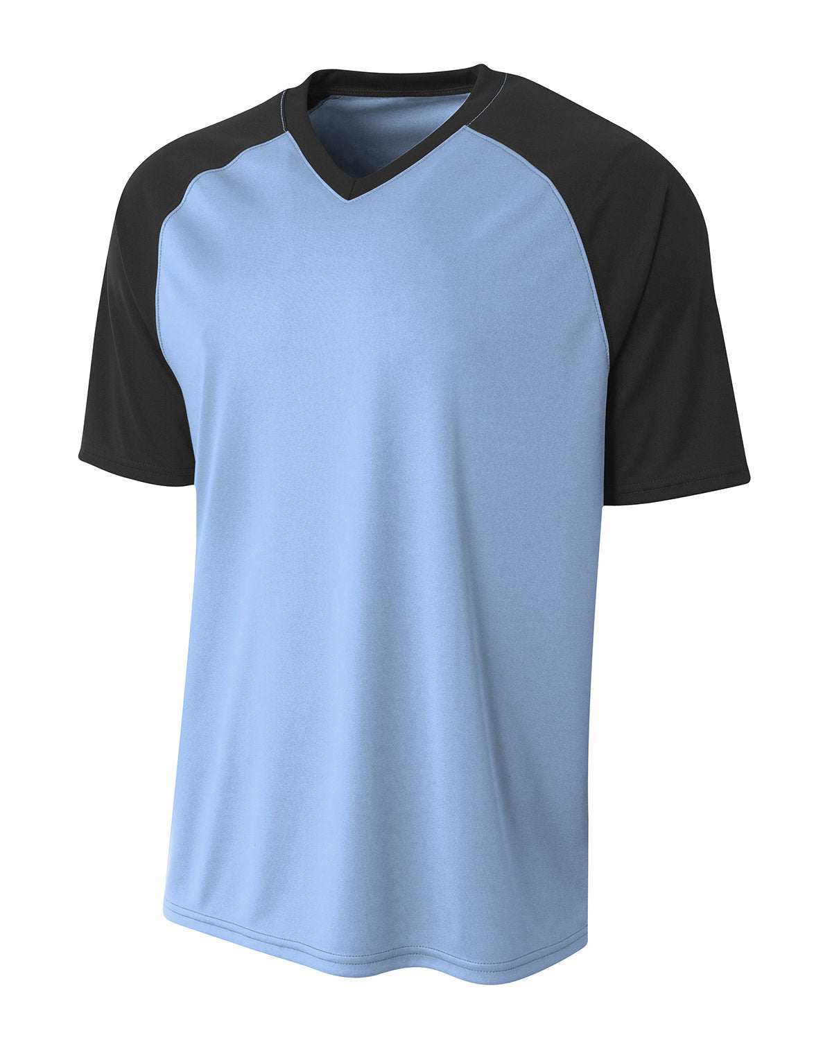Adult Polyester V-Neck Strike Jersey with Contrast Sleeve