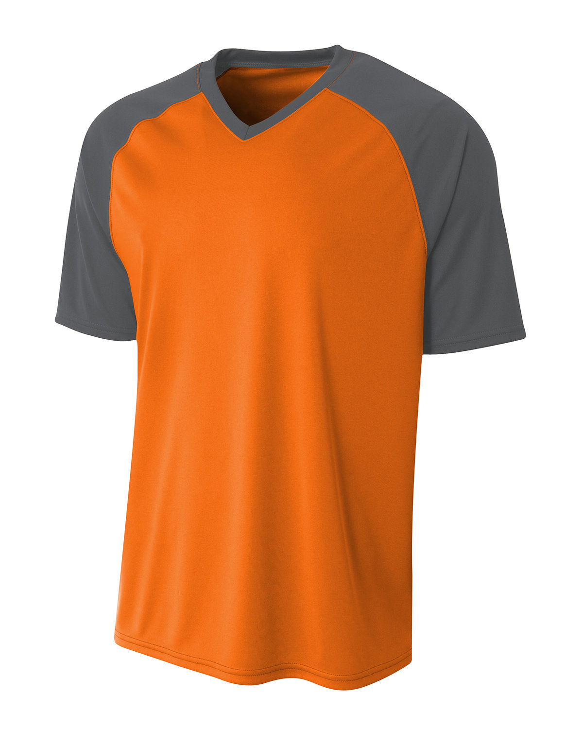 Adult Polyester V-Neck Strike Jersey with Contrast Sleeve