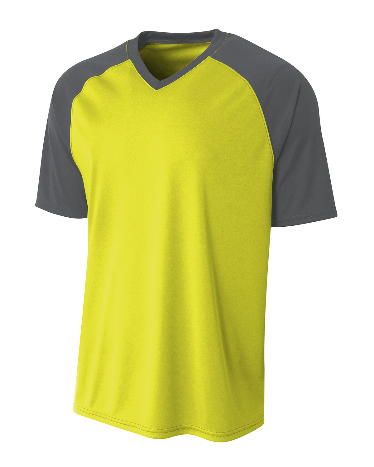 Adult Polyester V-Neck Strike Jersey with Contrast Sleeve