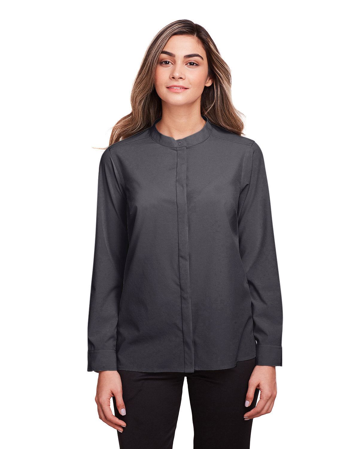 Elevate Your Ensemble with the North End Ladies' Borough Stretch Performance Shirt