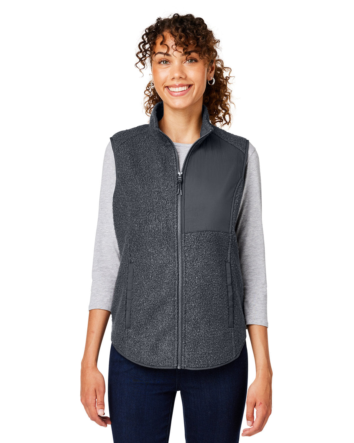 Elevate Your Attire: North End Ladies' Aura Sweater Fleece Vest
