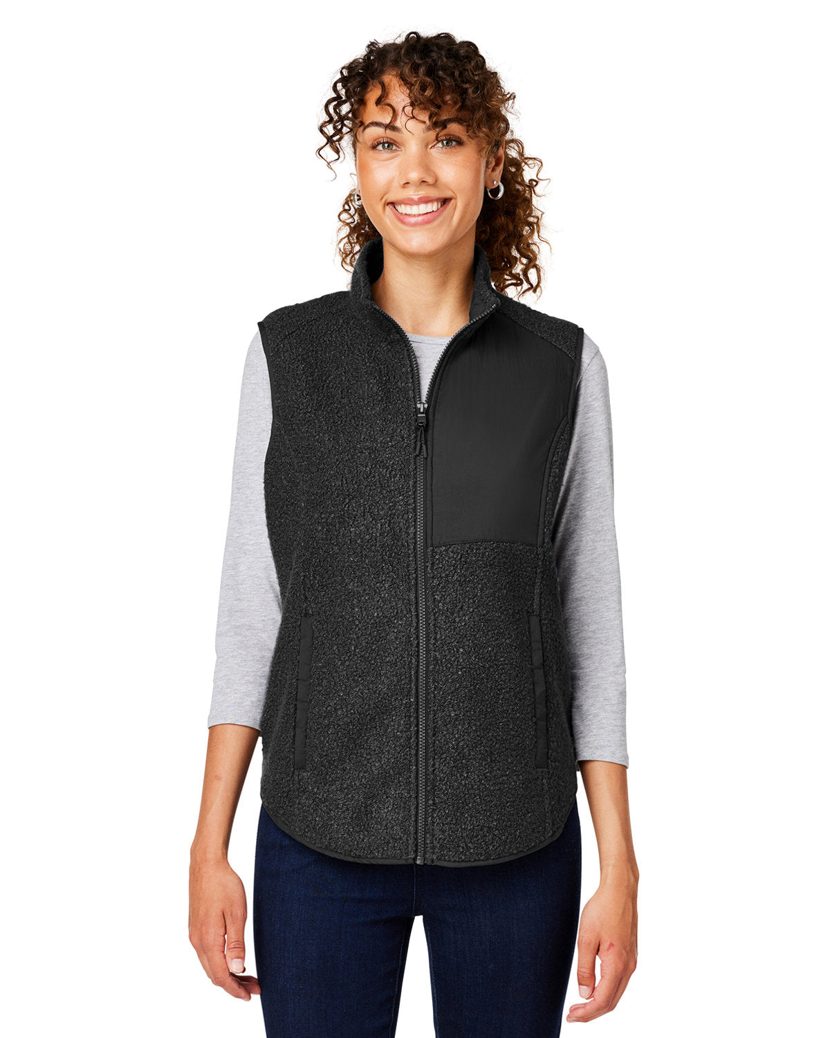 Elevate Your Attire: North End Ladies' Aura Sweater Fleece Vest