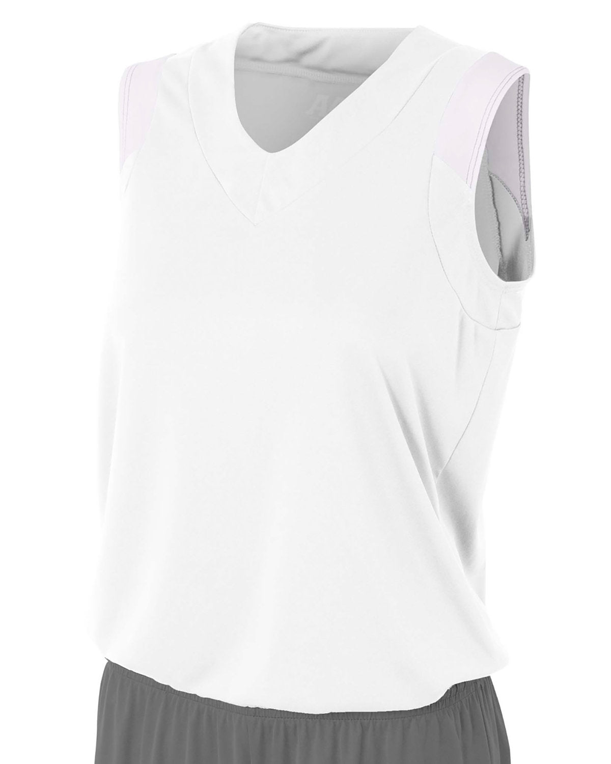 Ladies' Moisture Management V Neck Muscle Shirt
